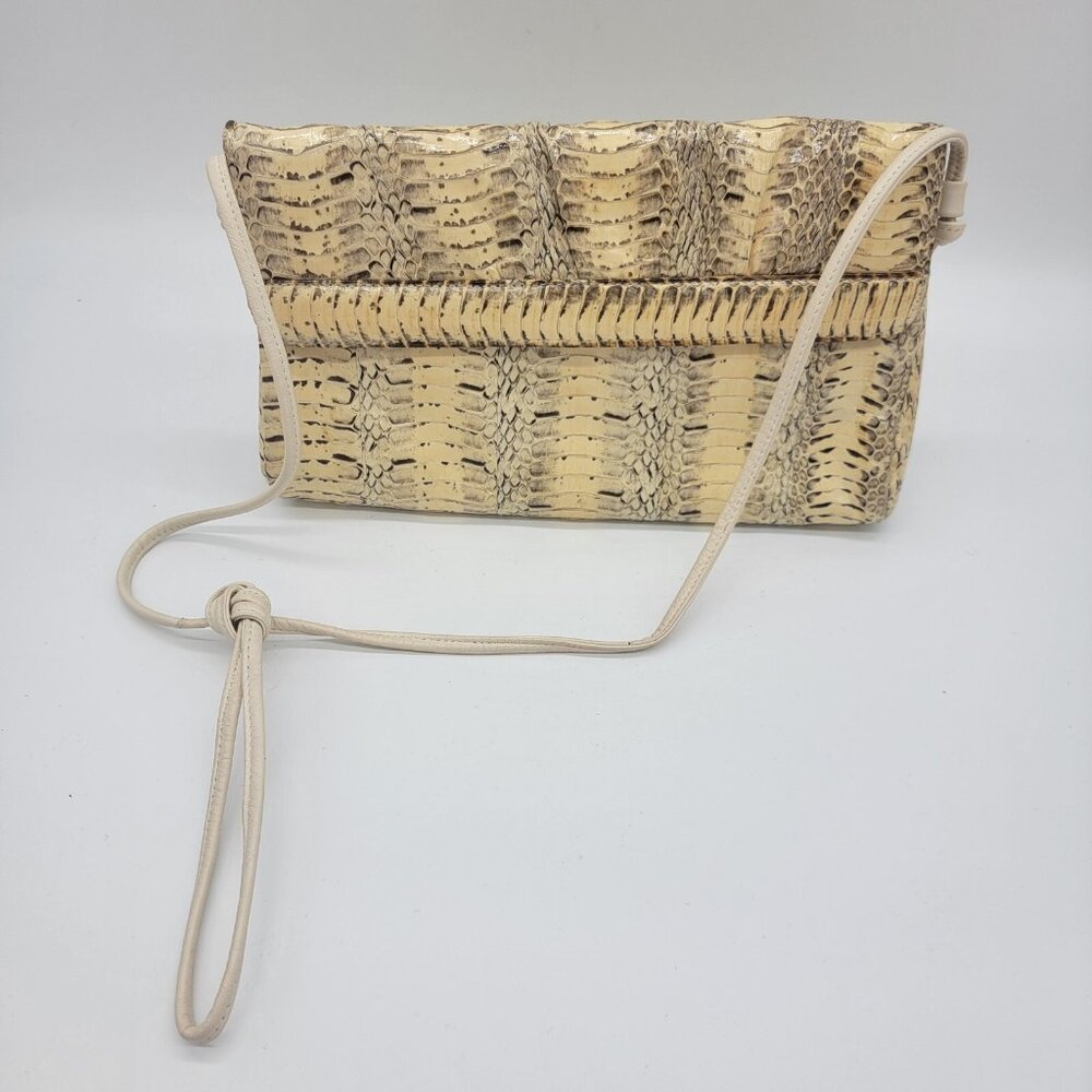 Lyrella Snake Skin Clutch Crossbody‎ Handbag Purse